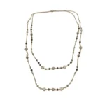 Antique-Finish Long Double-Layer Necklace - Image 4
