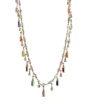 Colorful Crystal Tassel Necklace - Image 5