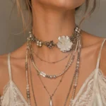 Multi-Layer Beaded Floral Necklace