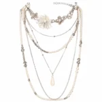 Multi-Layer Beaded Floral Necklace - Image 2