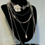 Multi-Layer Beaded Floral Necklace - Image 4