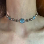 Blue Round Bead Necklace - Image 3