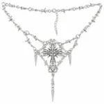 Gothic Cross Pendant Necklace - Image 2