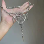 Gothic Cross Pendant Necklace - Image 4
