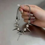 Studded Beaded Choker Necklace - Image 5