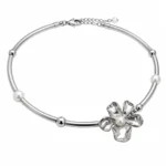 Bamboo-Style Pearl Necklace - Image 2