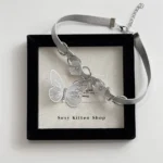 Floral Butterfly Choker Necklace - Image 3