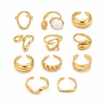 Pearl Geometric Ring Set - Image 2