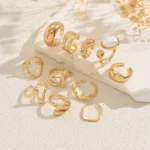 Pearl Geometric Ring Set - Image 3