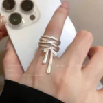 Ballet-Style Bow Ribbon Ring - Image 4