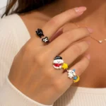 Cute Puppy Enamel Ring