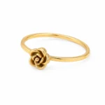 Titanium Steel 3D Rose Ring - Image 2
