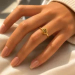 Titanium Steel 3D Rose Ring