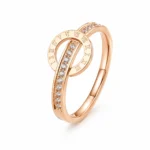 Rhinestone Roman Numeral Ring - Image 2