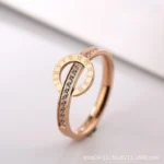 Rhinestone Roman Numeral Ring - Image 5