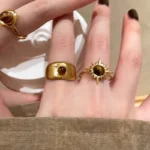 Sunflower Tiger Eye Stone Ring