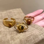 Sunflower Tiger Eye Stone Ring - Image 3