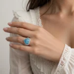 Heart-Shaped Rhinestone Ring