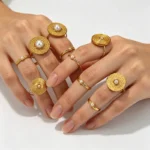 Titanium Steel Pearl Ring - Image 4